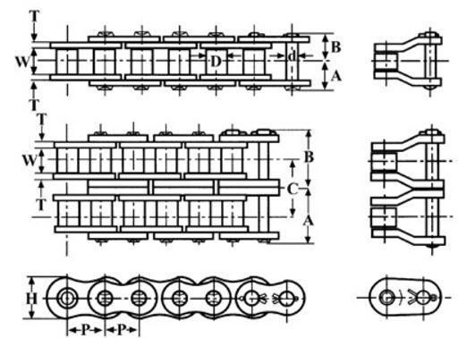 #08B Roller Chain Metric PLI Premium SS 304 | RC08B-SS (10ft)