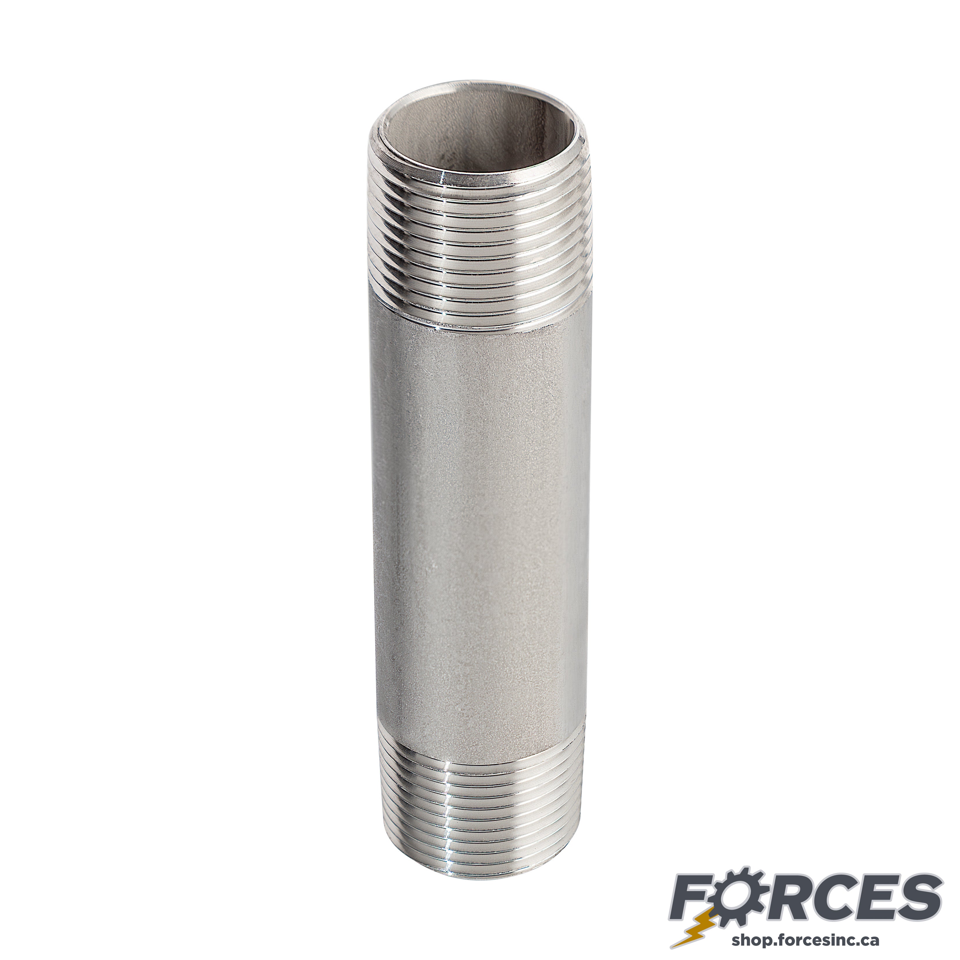 1/4" x 12" Long Nipple NPT Welded Sch 40S - SS 304/304L