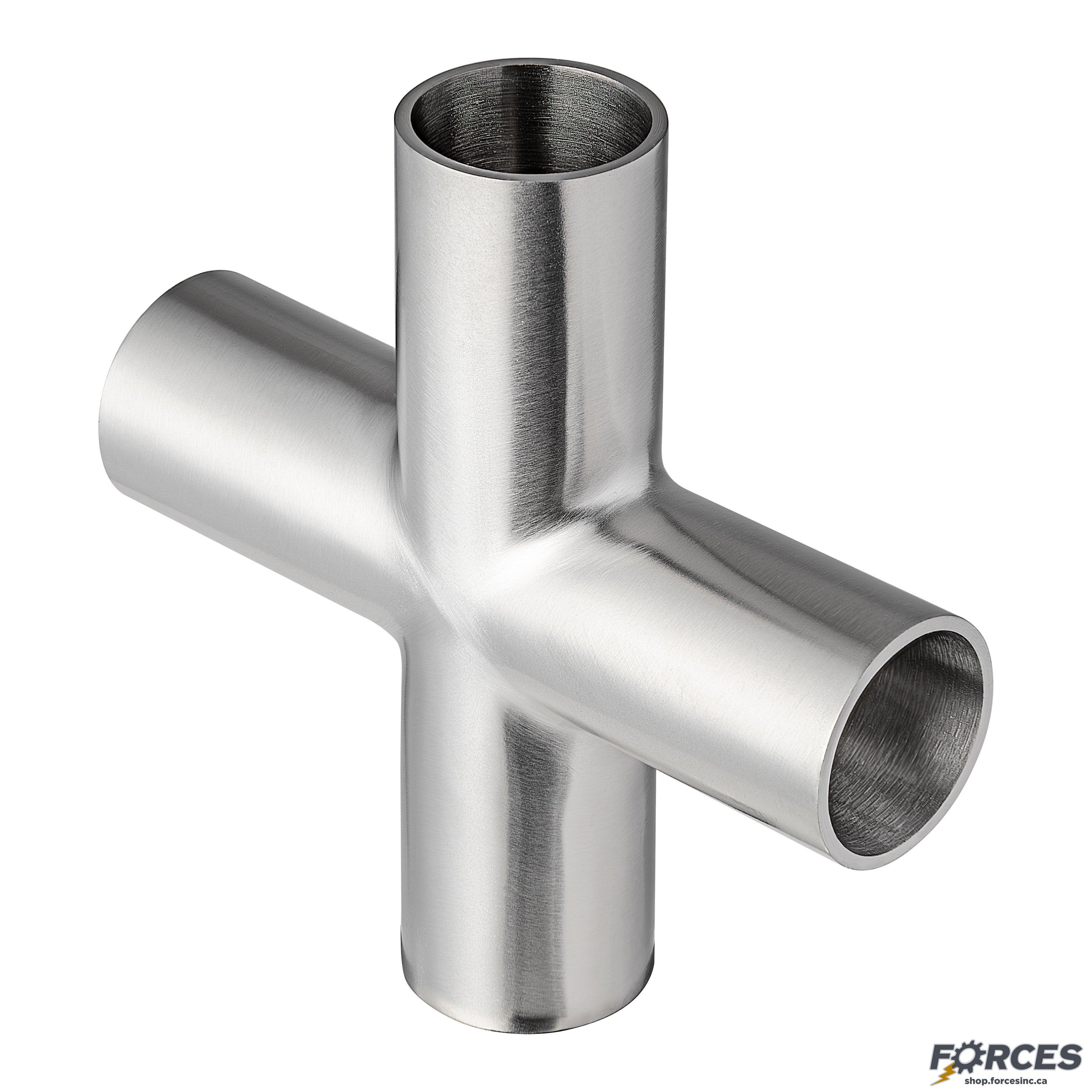 1-1/2" Butt Weld long Cross - Stainless Steel 316 - Forces Inc