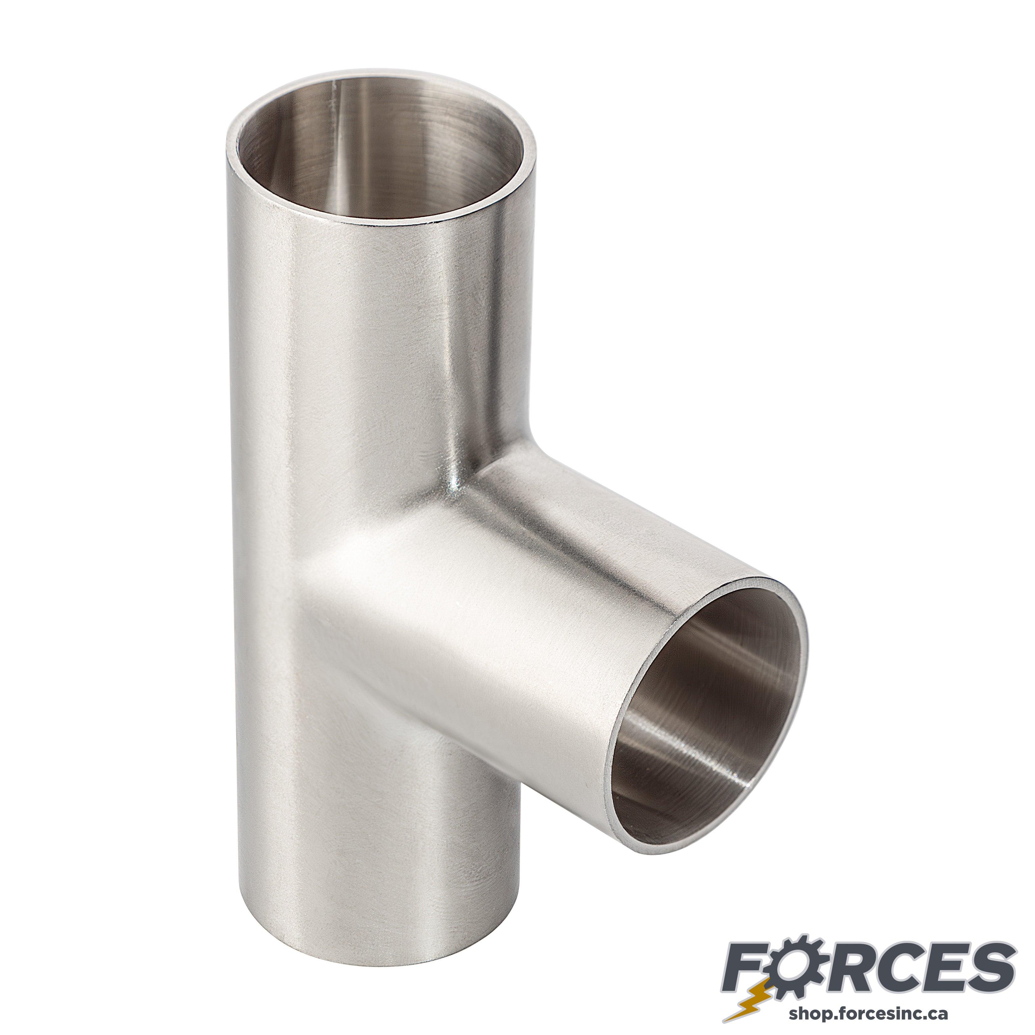 1-1/2" Butt Weld Long Tee - Stainless Steel 316 - Forces Inc