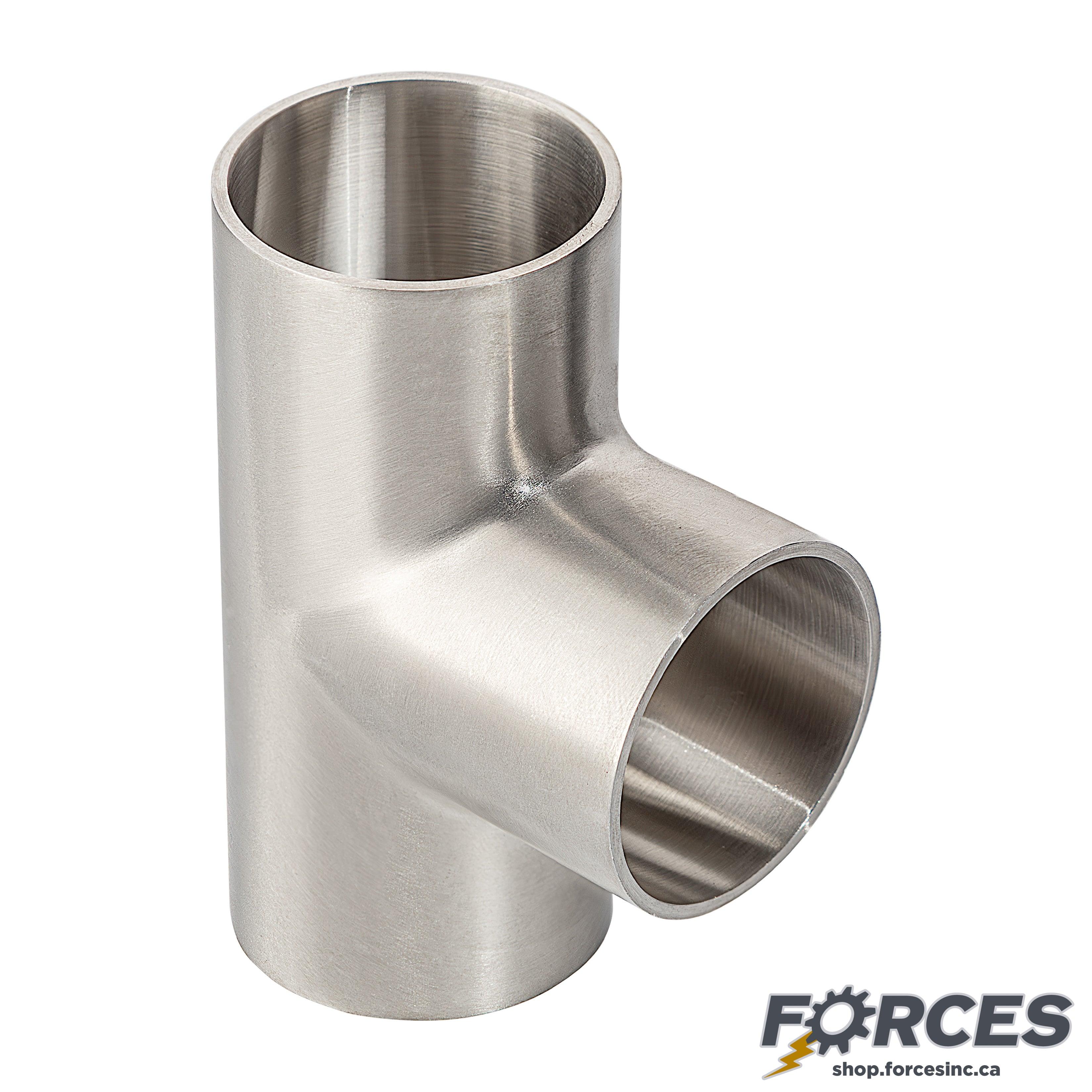1-1/2" Butt Weld Short Tee - Stainless Steel 304 - Forces Inc