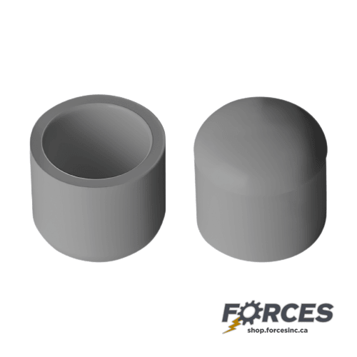1-1/2" Cap (Socket) Sch 80 - PVC Grey | 847015 - Forces Inc