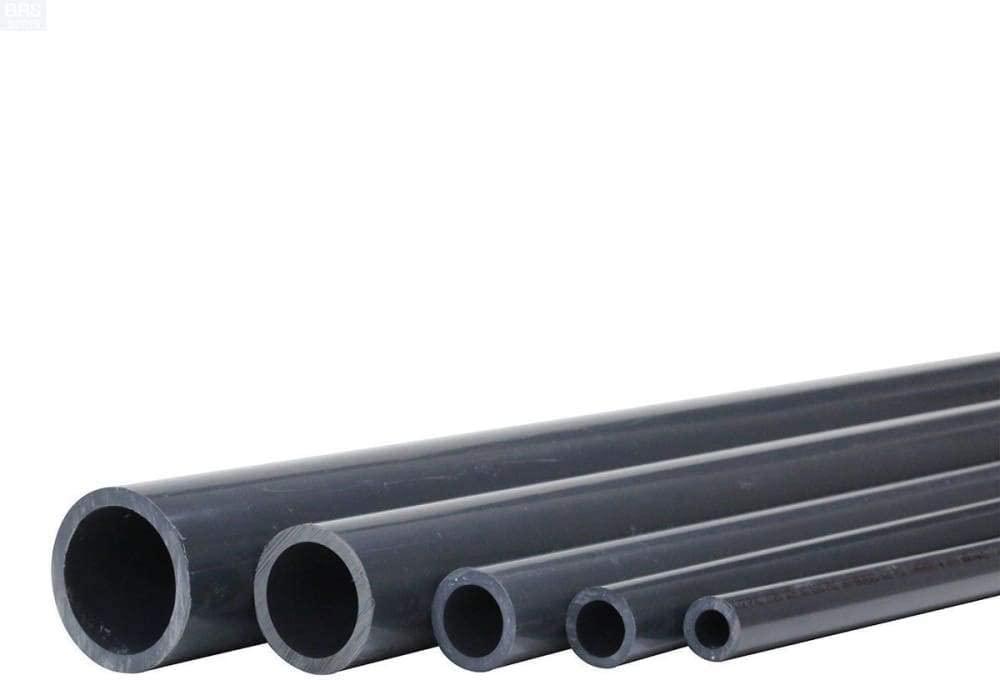 1 1/2" Chemkor Schedule 80 Pipe PVC - Grey (10ft - Plain End) - Forces Inc