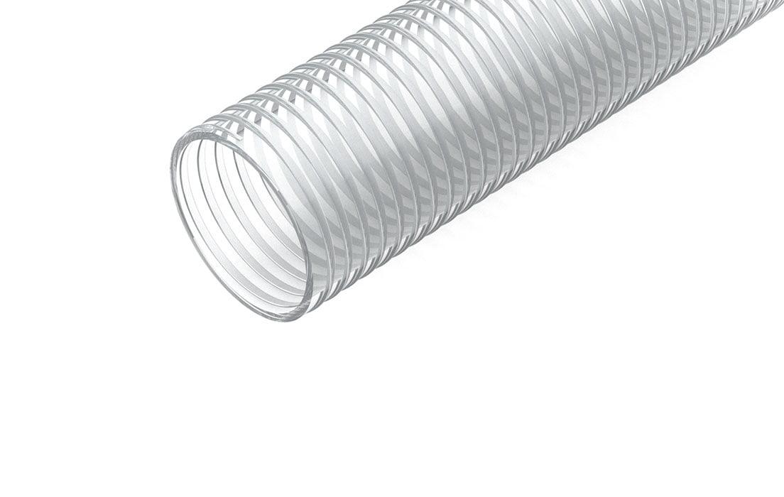 1-1/2" Clear Food Hose - Clear PVC (1ft) - Forces Inc