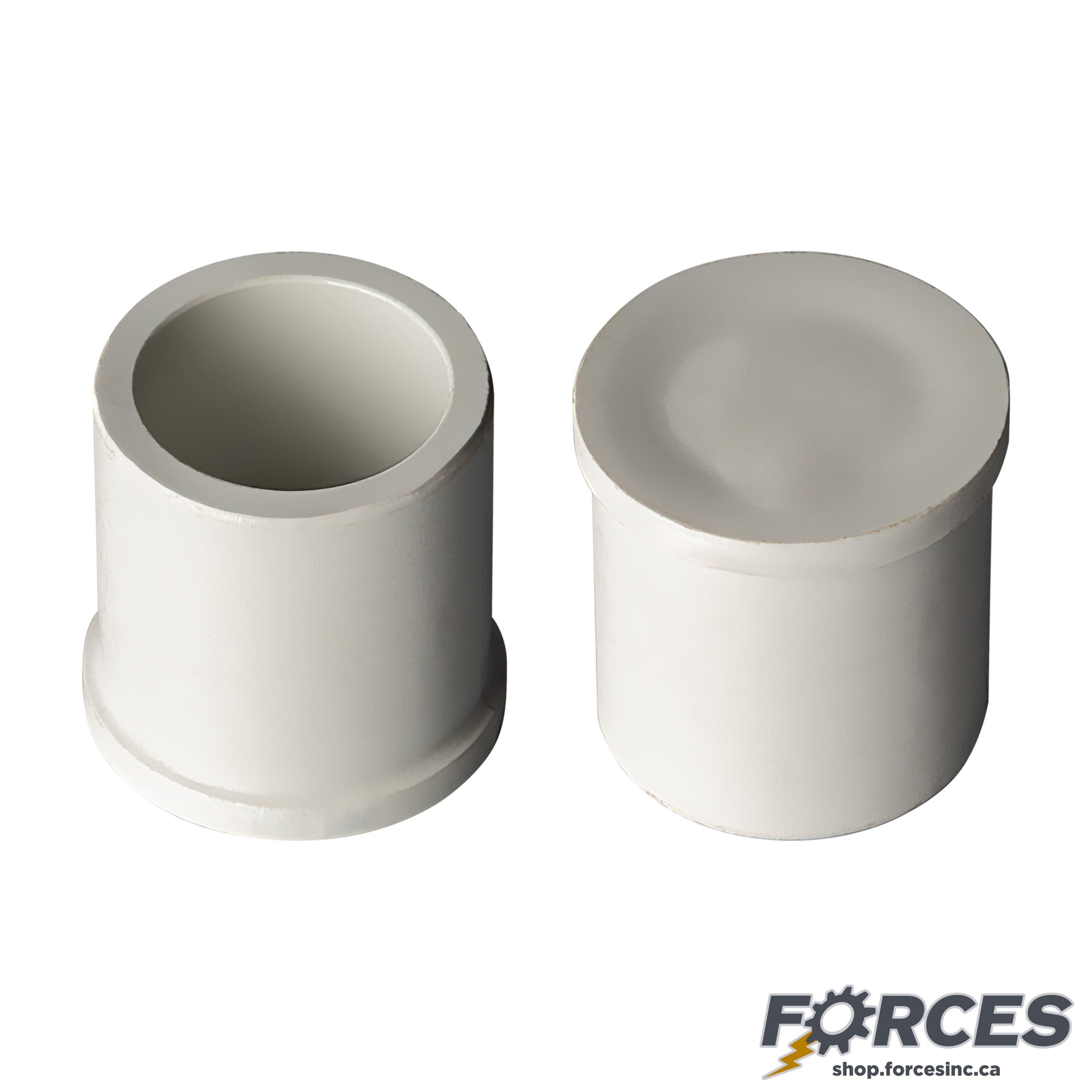 1-1/2" Plugs (Socket) Sch 40 - PVC white | 449015W - Forces Inc