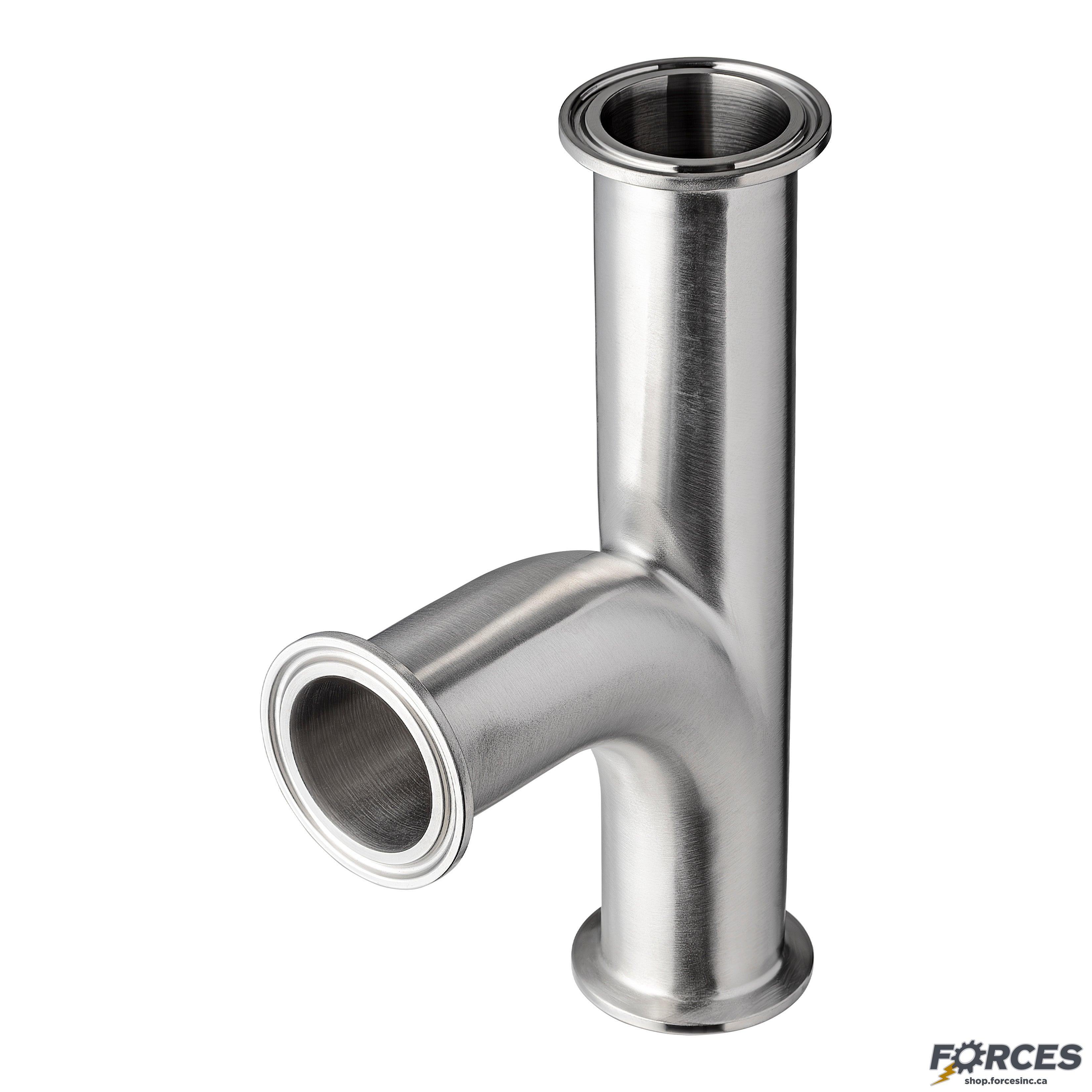 1-1/2" Tri-Clamp Curve tee - Stainless Steel 316 - Forces Inc