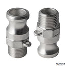 1-1/2" Type F Camlock Fitting Stainless Steel 316 - Forces Inc