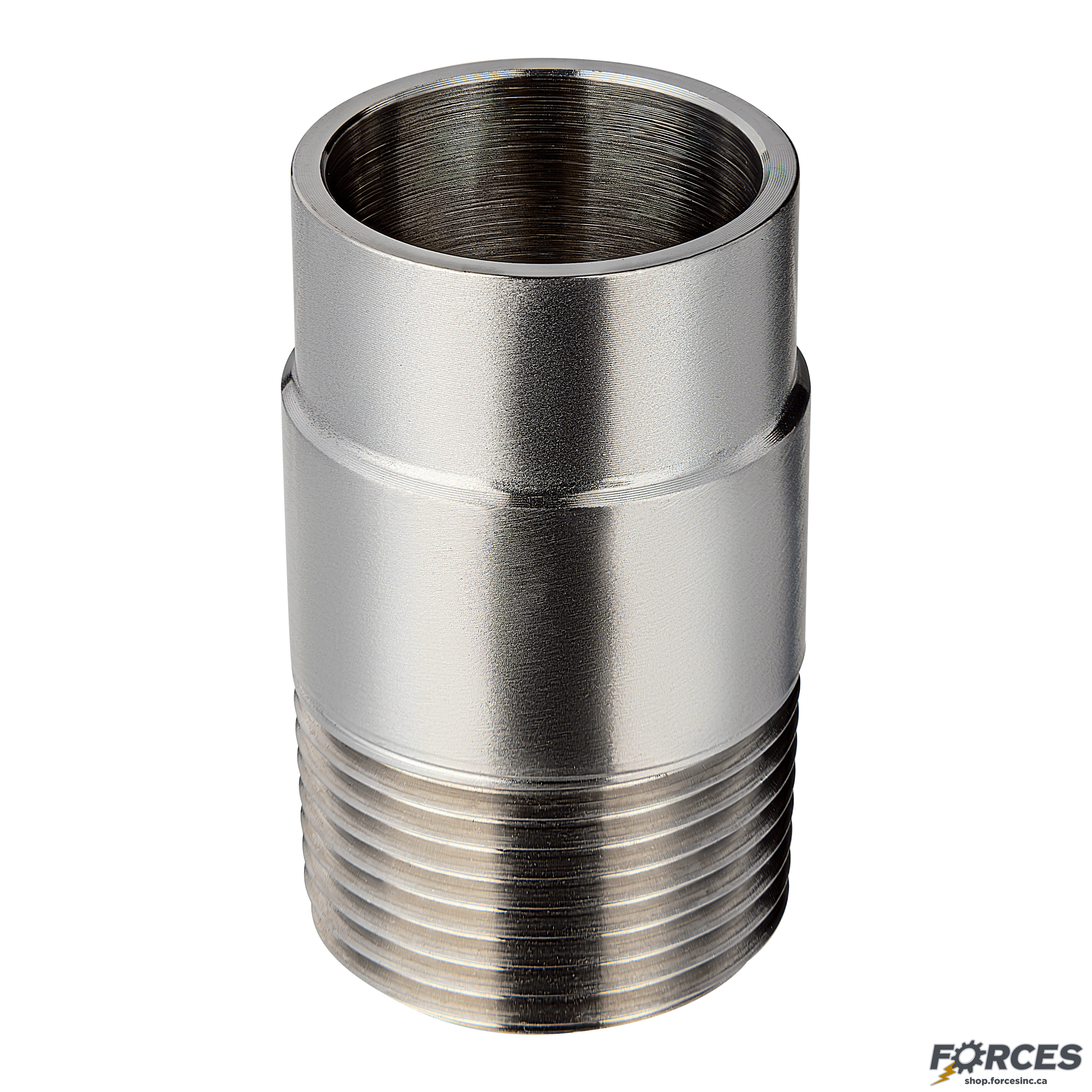 1-1/2" x 1-1/2" Butt Weld x Male NPT Adapter - Stainless Steel 316 - Forces Inc