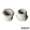 1-1/2" x 1-1/4" Reducer Bushing (MPT x FPT) Sch 40 - PVC white | 439212W - Forces Inc