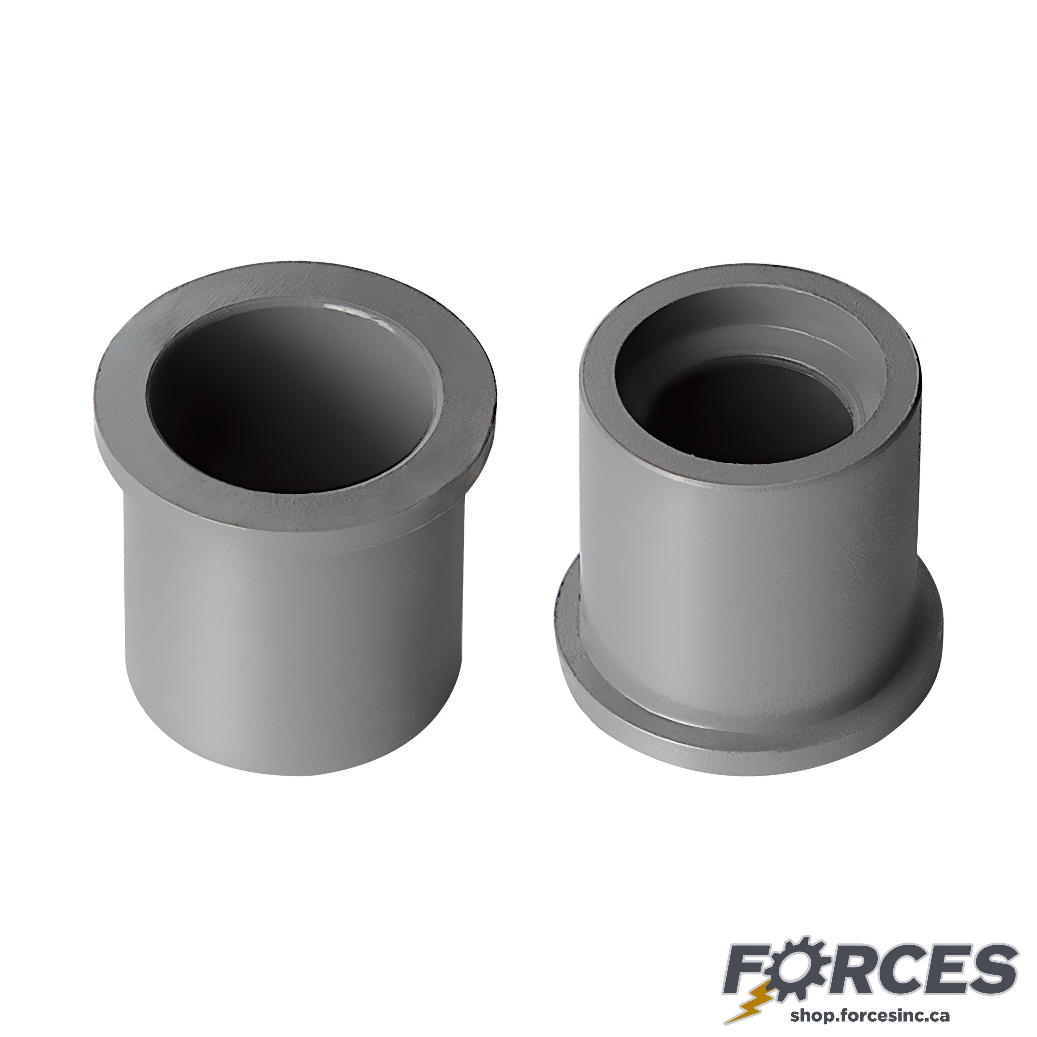 1-1/2" x 1-1/4" Reducer Bushing (SOC x Slip) Sch 80 - PVC Grey | 837212 - Forces Inc