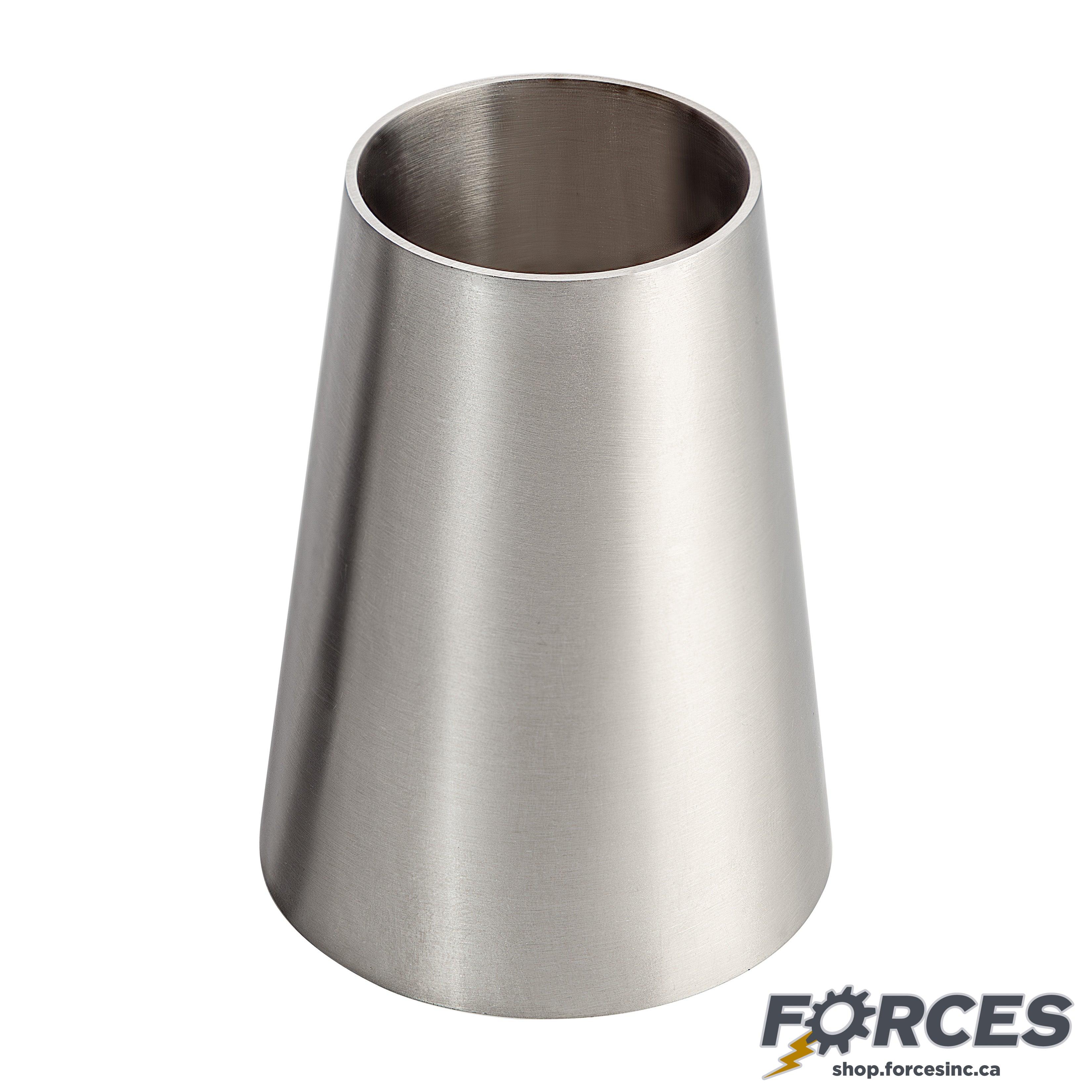 1-1/2" x 1/2" Butt Weld Concentric Reducer - Stainless Steel 316 - Forces Inc