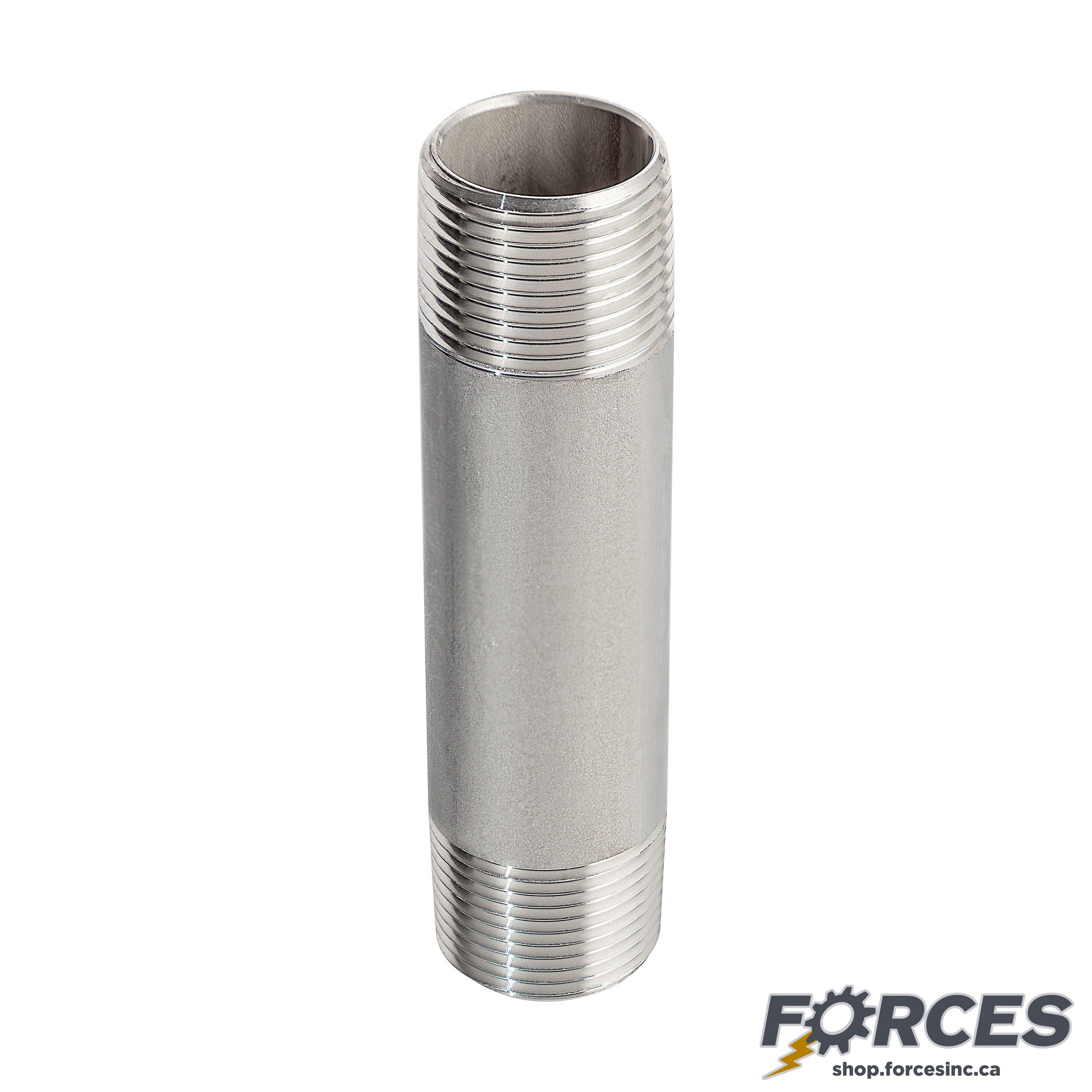 1-1/2" X 3" Long Nipple - Stainless Steel 316 - Forces Inc