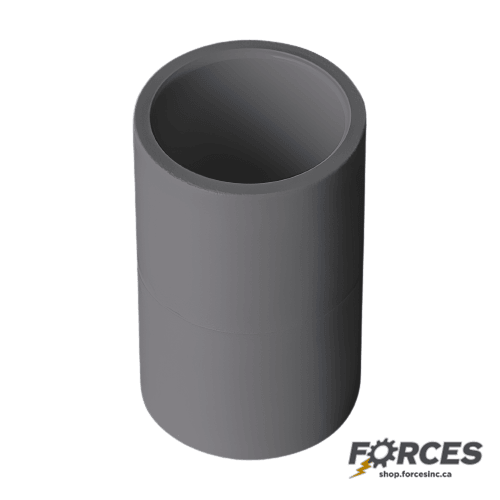 1-1/4" Coupling (Socket) Sch 40 - PVC Grey | 429012 - Forces Inc