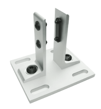 1.5" Floor Mount Base Plate | 15 Series Aluminum T-Slot - Forces Inc
