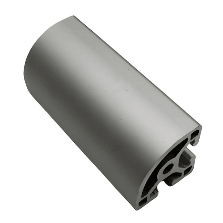 1.5" x 1.5" Quarter-Round T-Slot Aluminum Extrusion Smooth Light - 1ft Bar - Forces Inc
