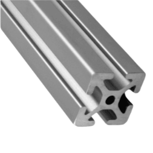 1.5" x 1.5" T-Slotted Aluminum Extrusion Smooth Heavy - 1ft Bar - Forces Inc