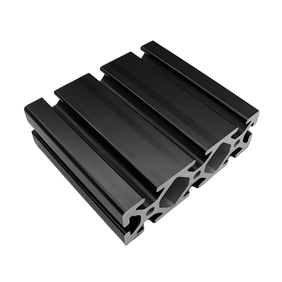 1.5" x 4.5" T-Slotted Aluminum Extrusion Black Smooth Heavy - 6ft Bar - Forces Inc