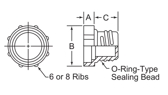 1-5/16"-12 Threaded Plug For SAE O-Ring Ports - HD Polyethylene (Red) - Forces Inc
