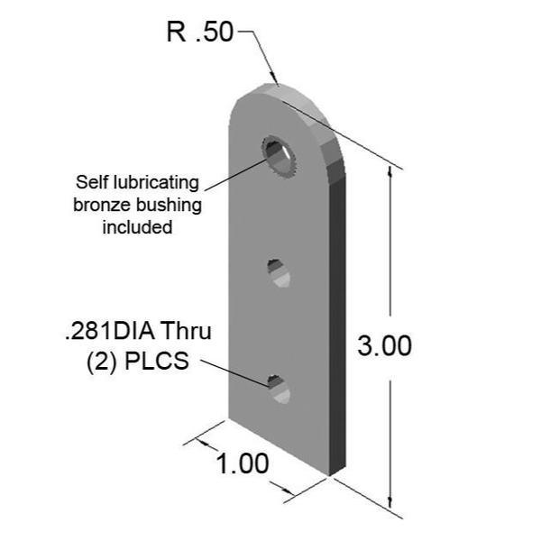 1" Pivot Arm for Dynamic Pivots | 10 Series Aluminum T-Slot - Forces Inc
