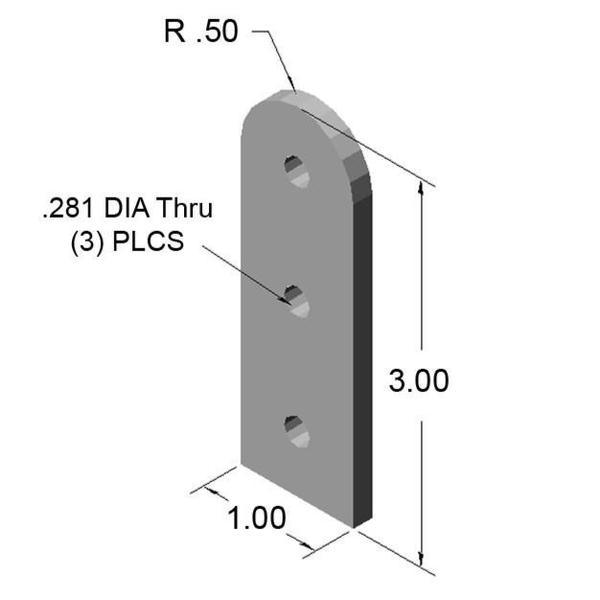 1" Pivot Arm for Static Pivots | 10 Series Aluminum T-Slot - Forces Inc