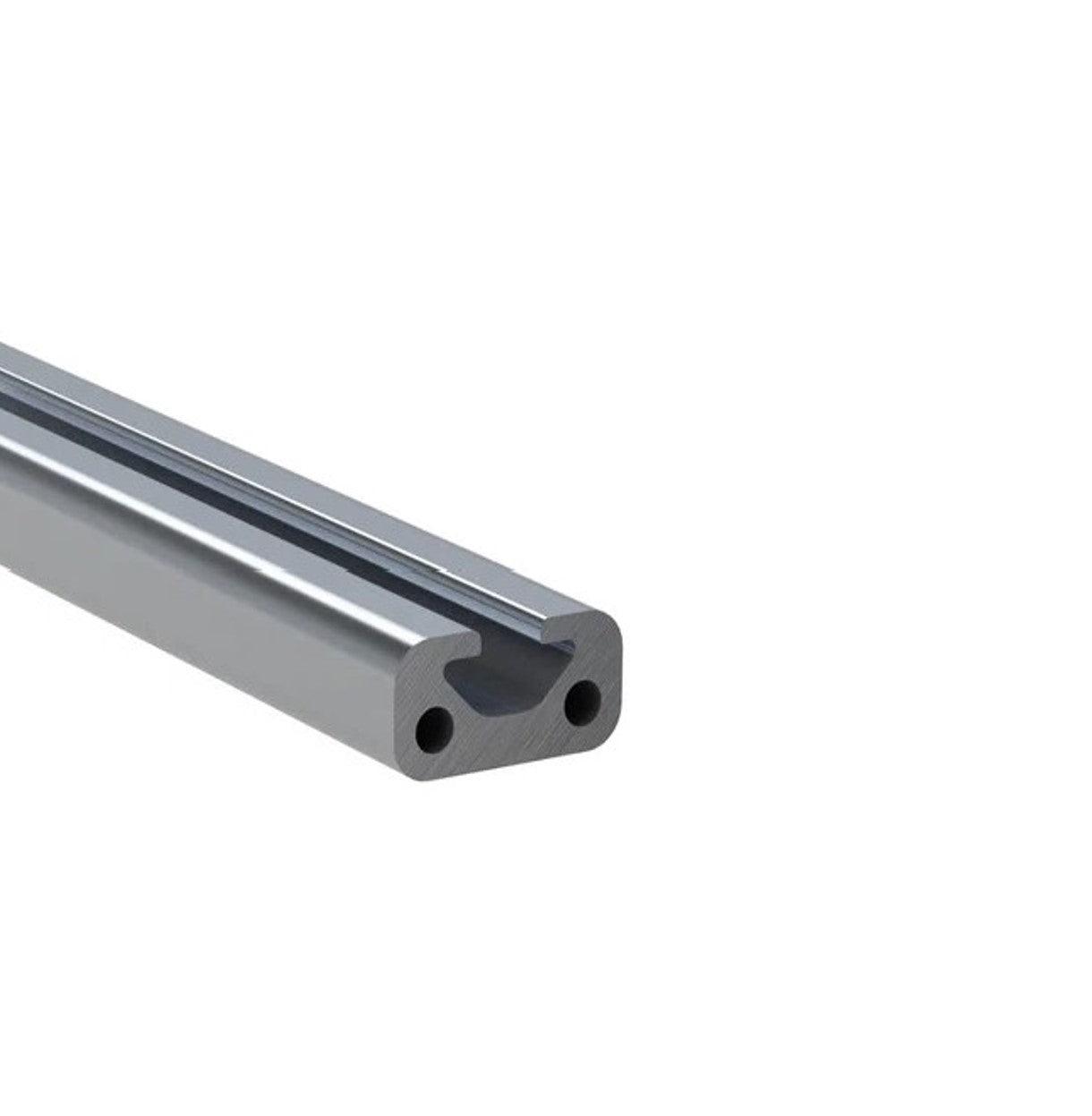 1" x 0.5" Smooth T-Slotted Aluminum Extrusion - 1ft Bar - Forces Inc