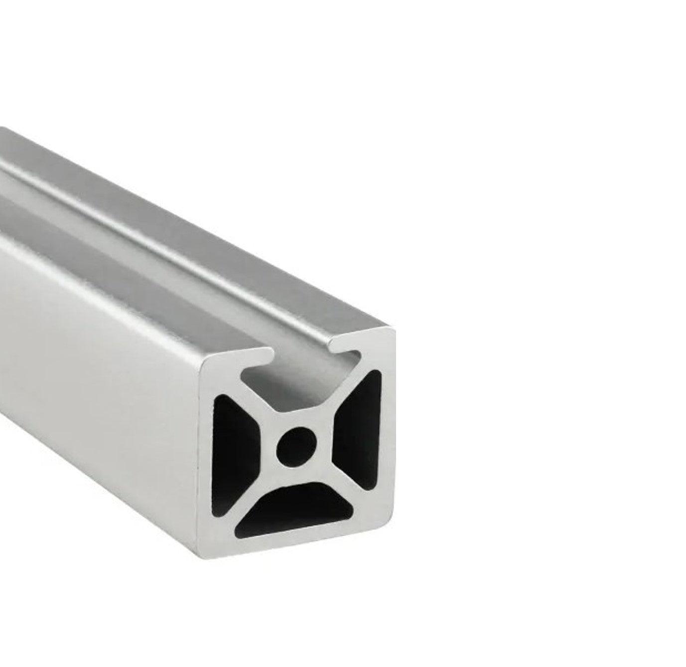 1" x 1" Smooth Mono T-Slotted Aluminum Extrusion - 1ft Bar - Forces Inc