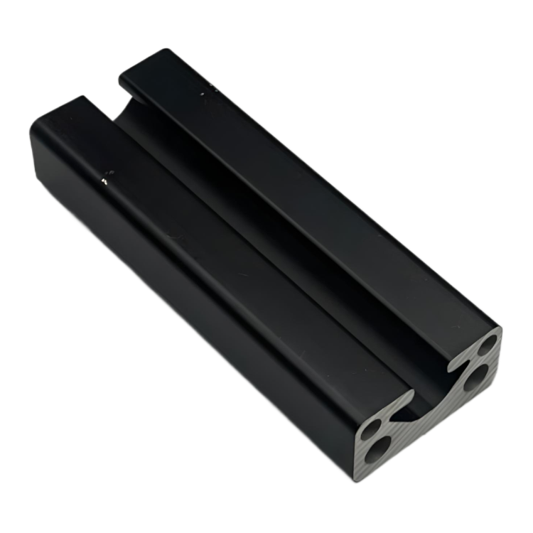 1.5" x 0.75" Black T-Slotted Aluminum Extrusion Smooth