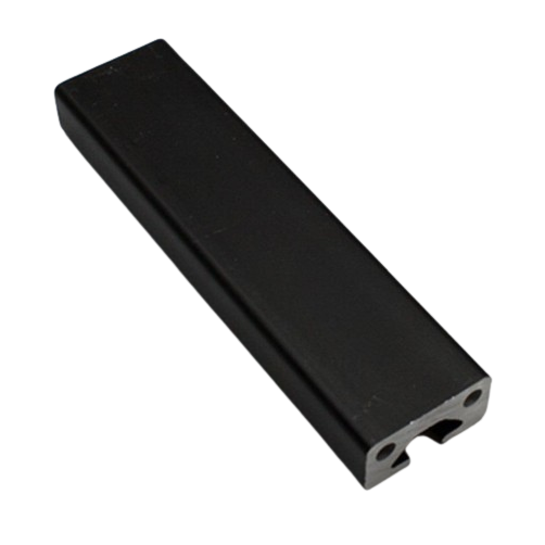 1" x 0.5" Black Smooth T-Slotted Aluminum Extrusion