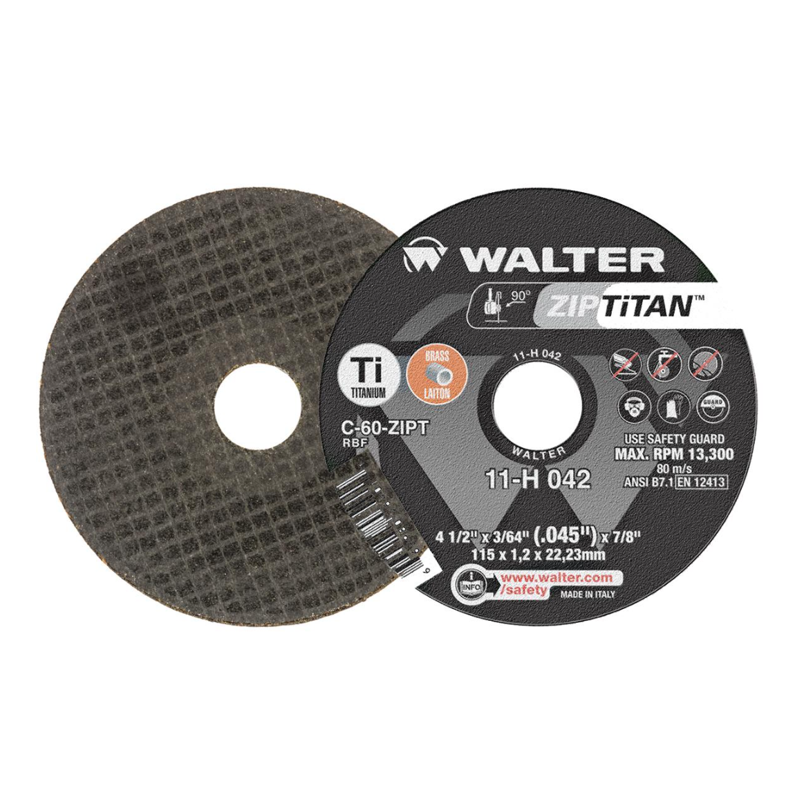 11H042 | ZIP TITAN™ Cut-Off Wheel 4-1/2" x 3/64", 7/8" Arbor, Type 1
