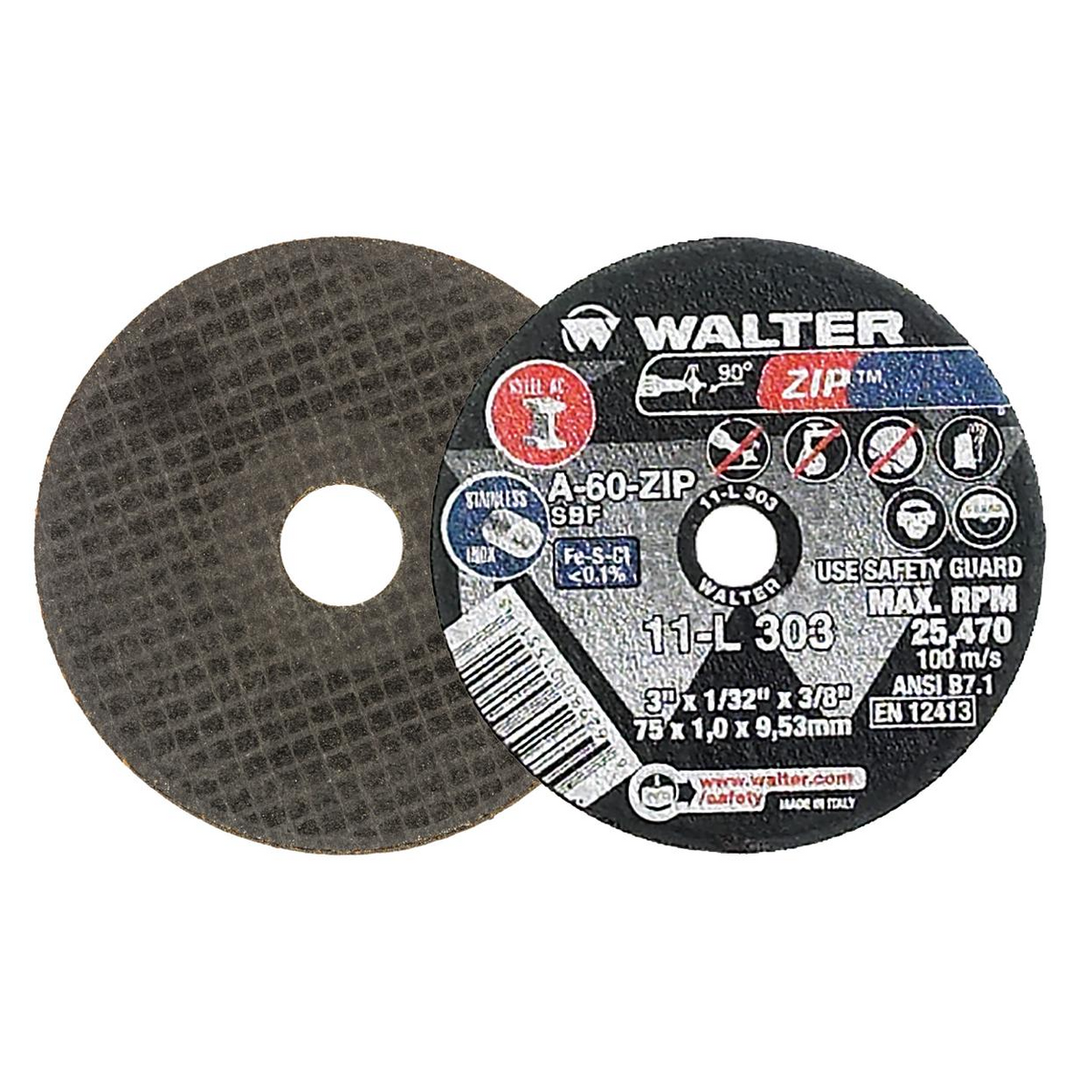 11L303 | ZIP™ Cut-Off Wheel 3" x 1/32", 3/8" Arbor, Type 1