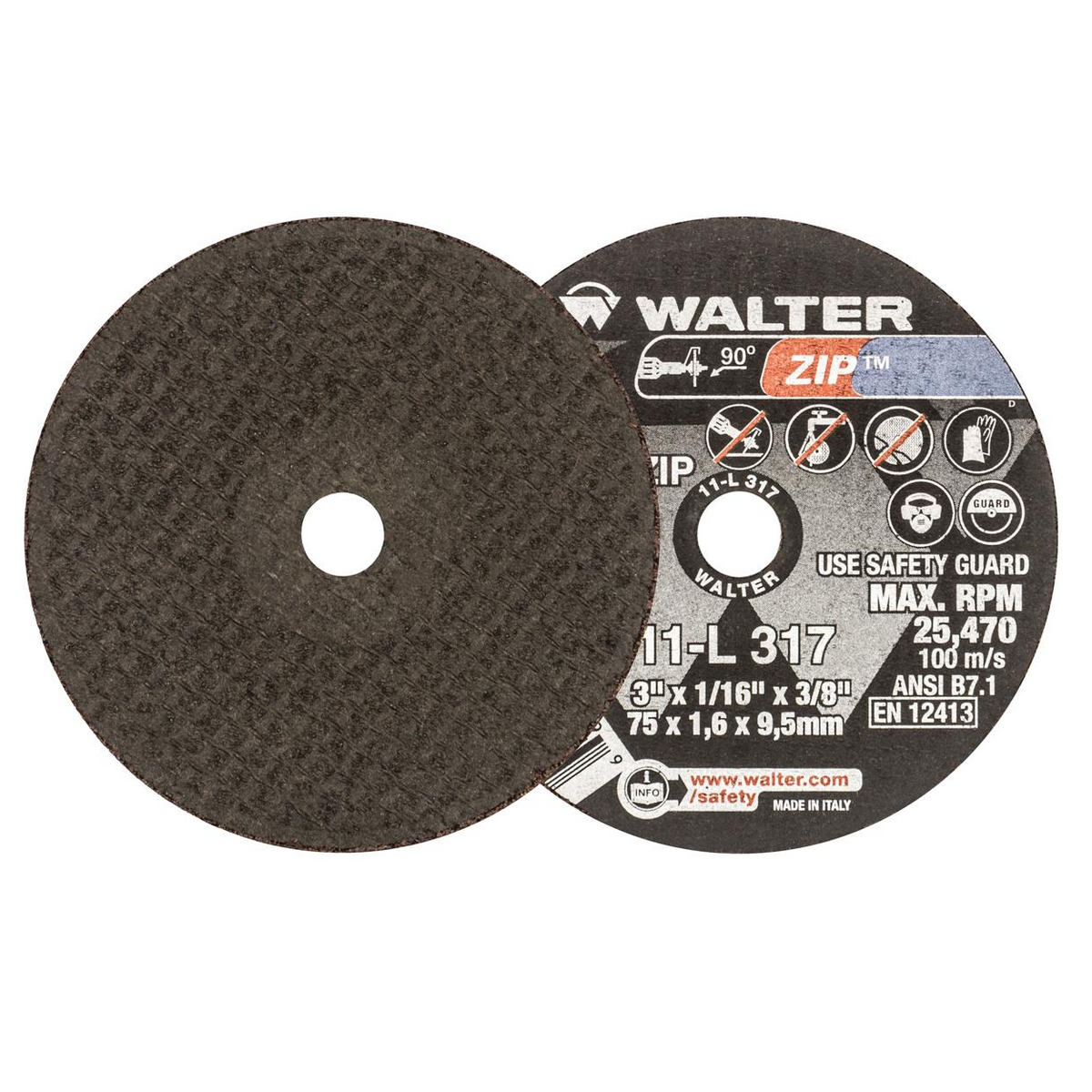 11L317 | ZIP™ Cut-Off Wheel 3" x 1/16", 3/8" Arbor, Type 1