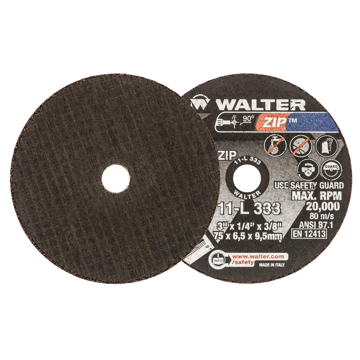 11L333 | ZIP™ Cut-Off Wheel 3" x 1/4", 3/8" Arbor, Type 1