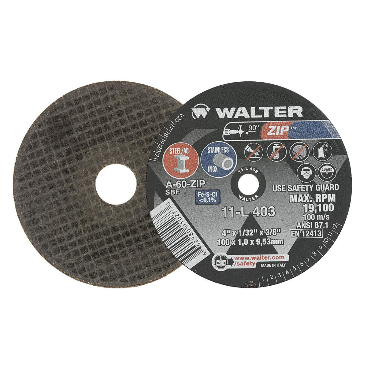 11L403 | ZIP™ Cut-Off Wheel 4" x 1/32", 3/8" Arbor, Type 1