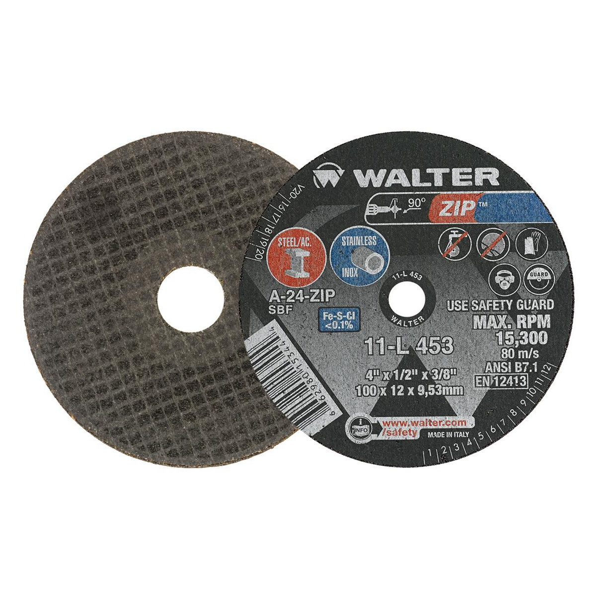 11L453 | ZIP™ Cut-Off Wheel 4" x 1/2", 3/8" Arbor, Type 1