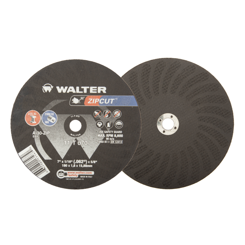 11T070 | ZIPCUT™ Cut-Off Wheel 7" x 1/16", 5/8" Arbor, Type 1