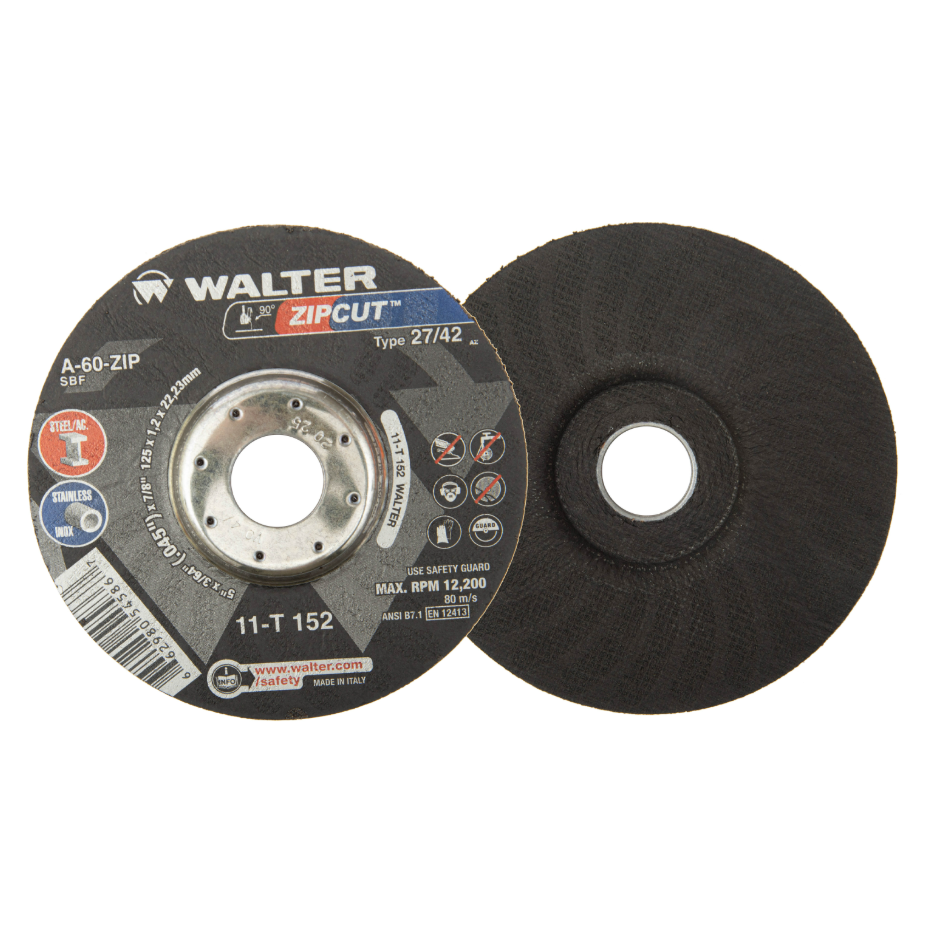 11T152 | ZIPCUT™ Cut-Off Wheel 5" x 3/64", 7/8" Arbor, Type 27