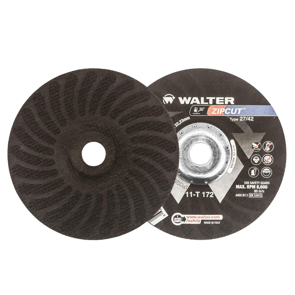 11T172 | ZIPCUT™ Cut-Off Wheel 7" x 1/16", 7/8" Arbor, Type 27