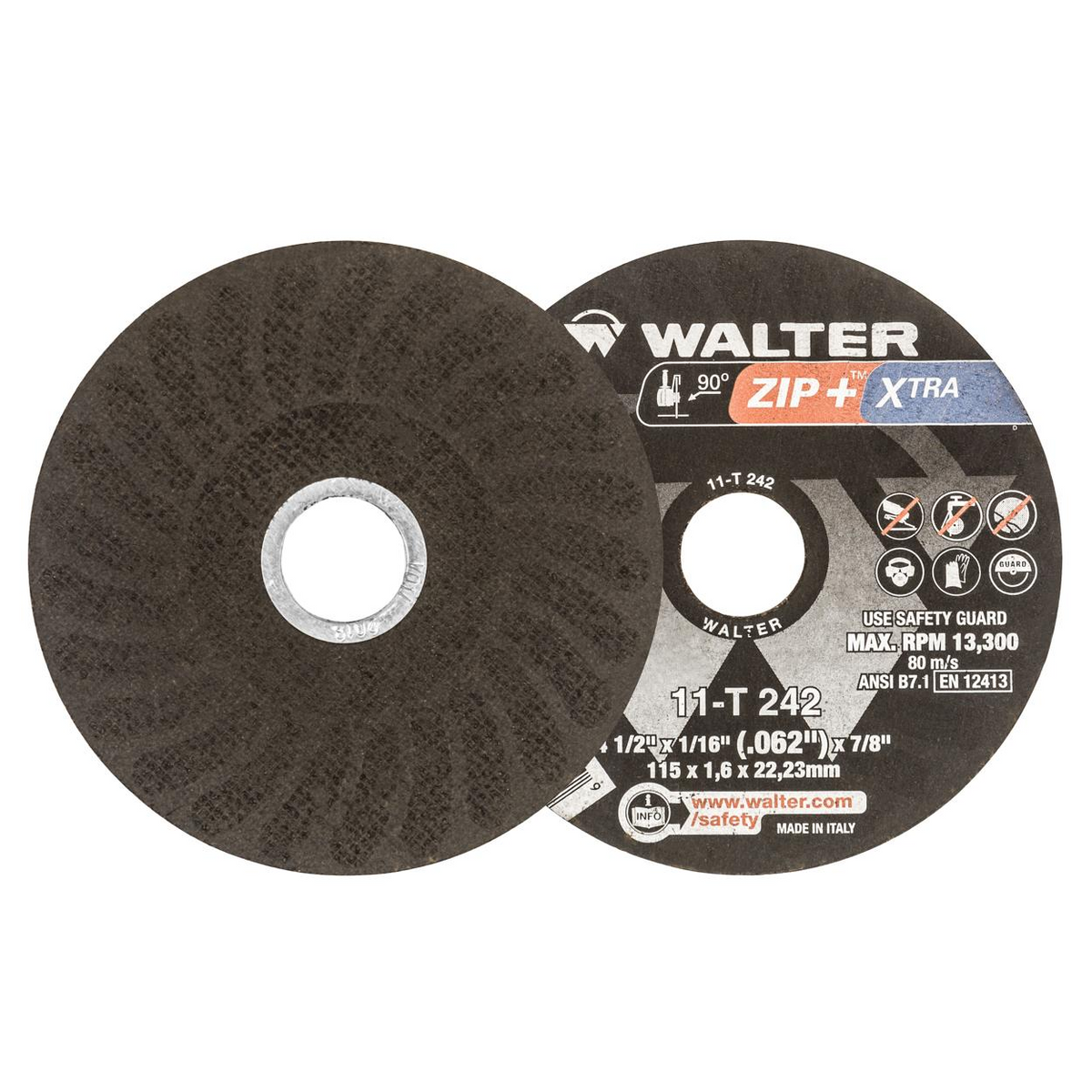 11T242 | ZIP+ XTRA™ Cut-Off Wheel 4-1/2" x 1/16", 7/8" Arbor, Type 1