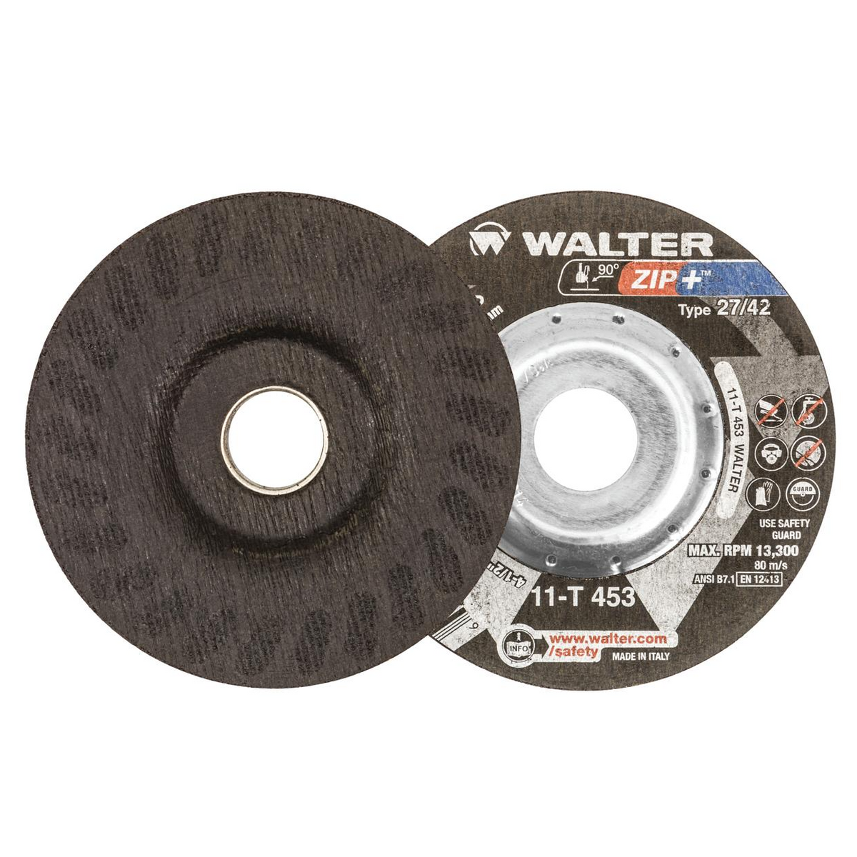 11T453 | ZIP+ XTRA™ Cut-Off Wheel 4-1/2" x 1/16", 7/8" Arbor, Type 27