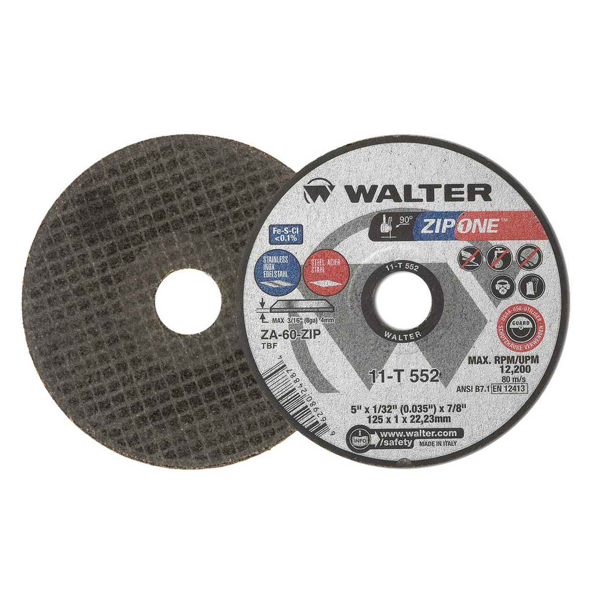 11T552 | ZIP ONE™ Cut-Off Wheel 5" x 1/32", 7/8" Arbor, Type 1