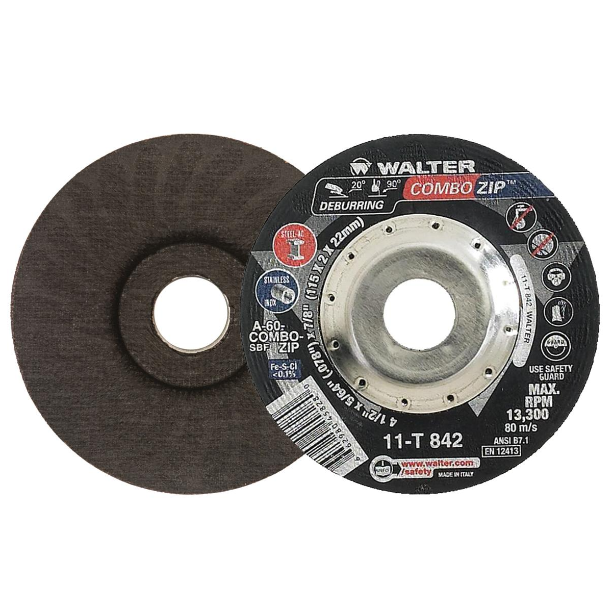11T842 | COMBO ZIP™ Cut-Off Wheel 4-1/2" x 5/64", 7/8" Arbor, Type 27