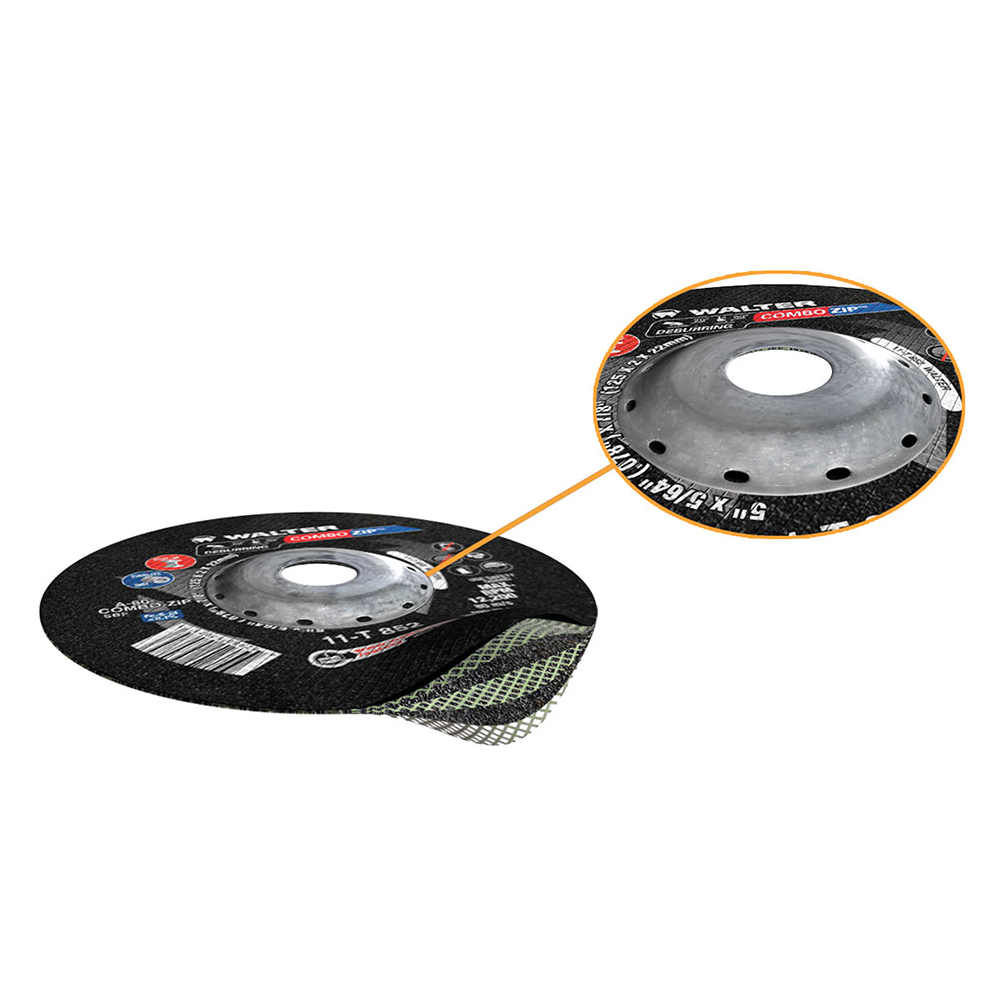 11T852 | COMBO ZIP™ Cut-Off Wheel 5" x 5/64", 7/8" Arbor, Type 27