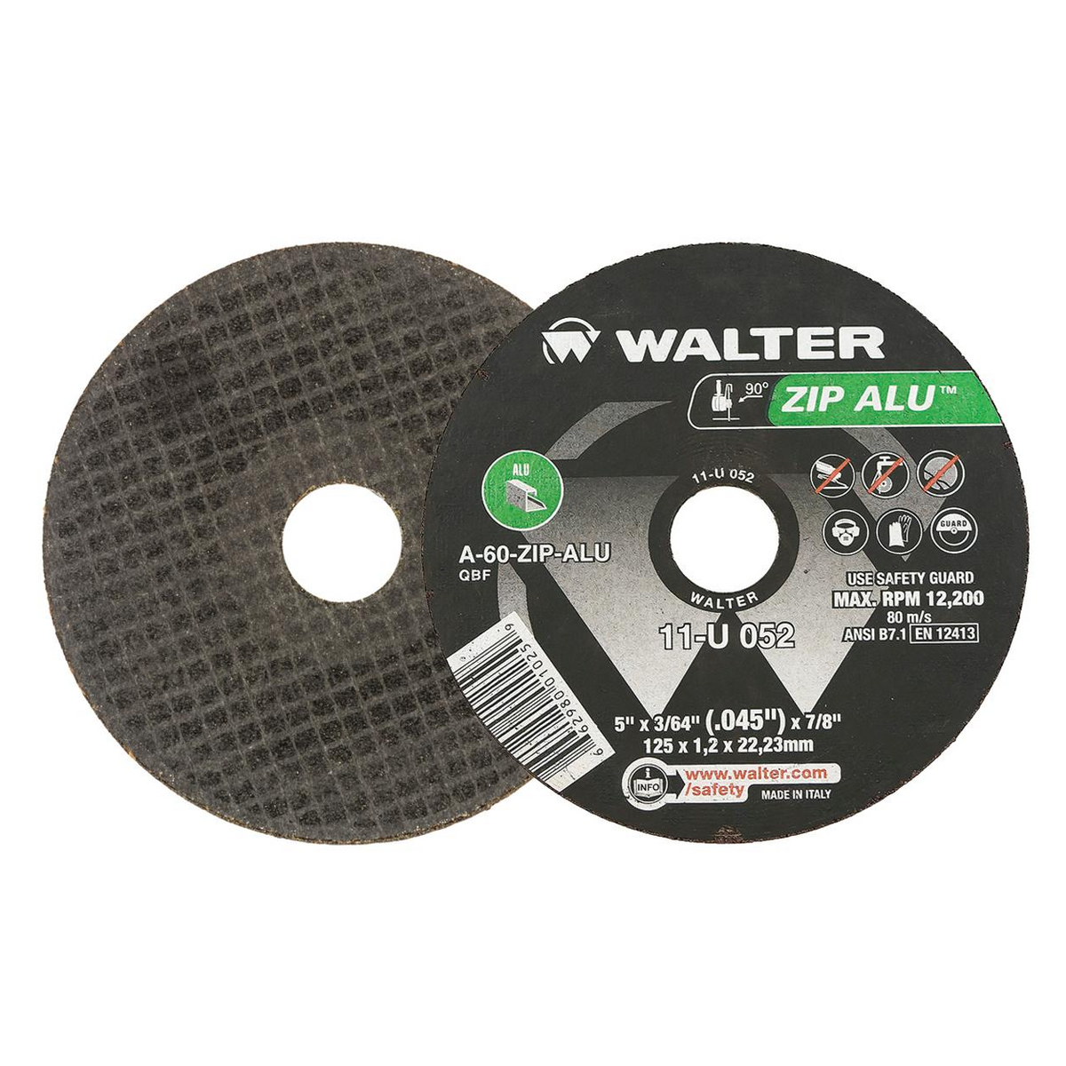 11U052 | ZIP ALU™ Cut-Off Wheel 5" x 3/64", 7/8" Arbor, Type 1