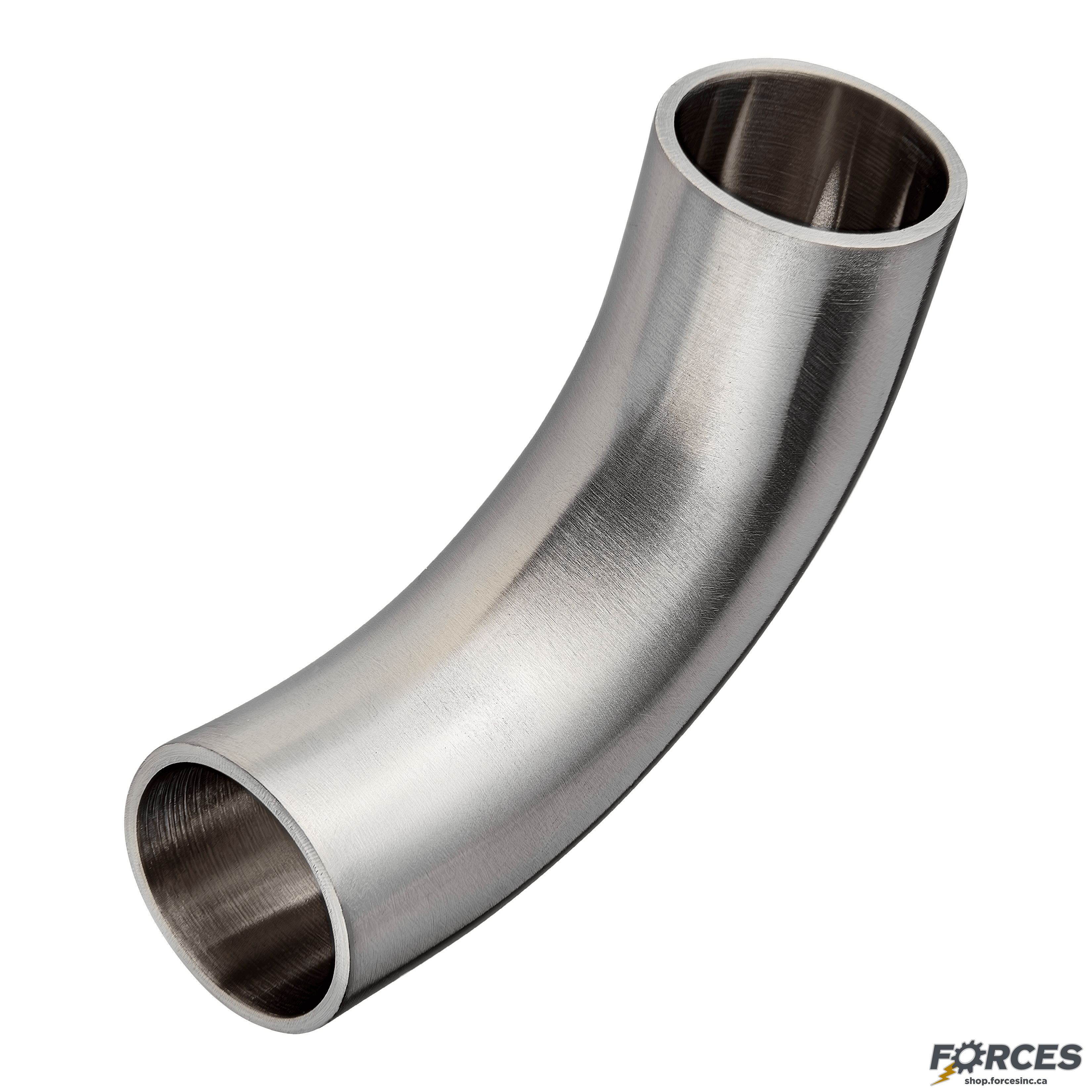 1/2" Butt Weld 90° Elbow Long Tangent - Stainless Steel 316 - Forces Inc