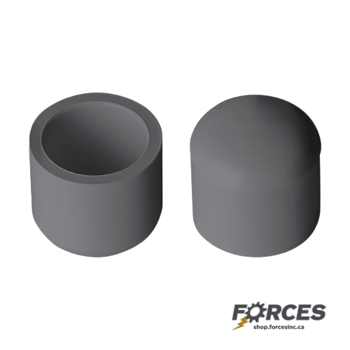 1/2" Cap (Socket) Sch 40 - PVC Grey | 447005 - Forces Inc
