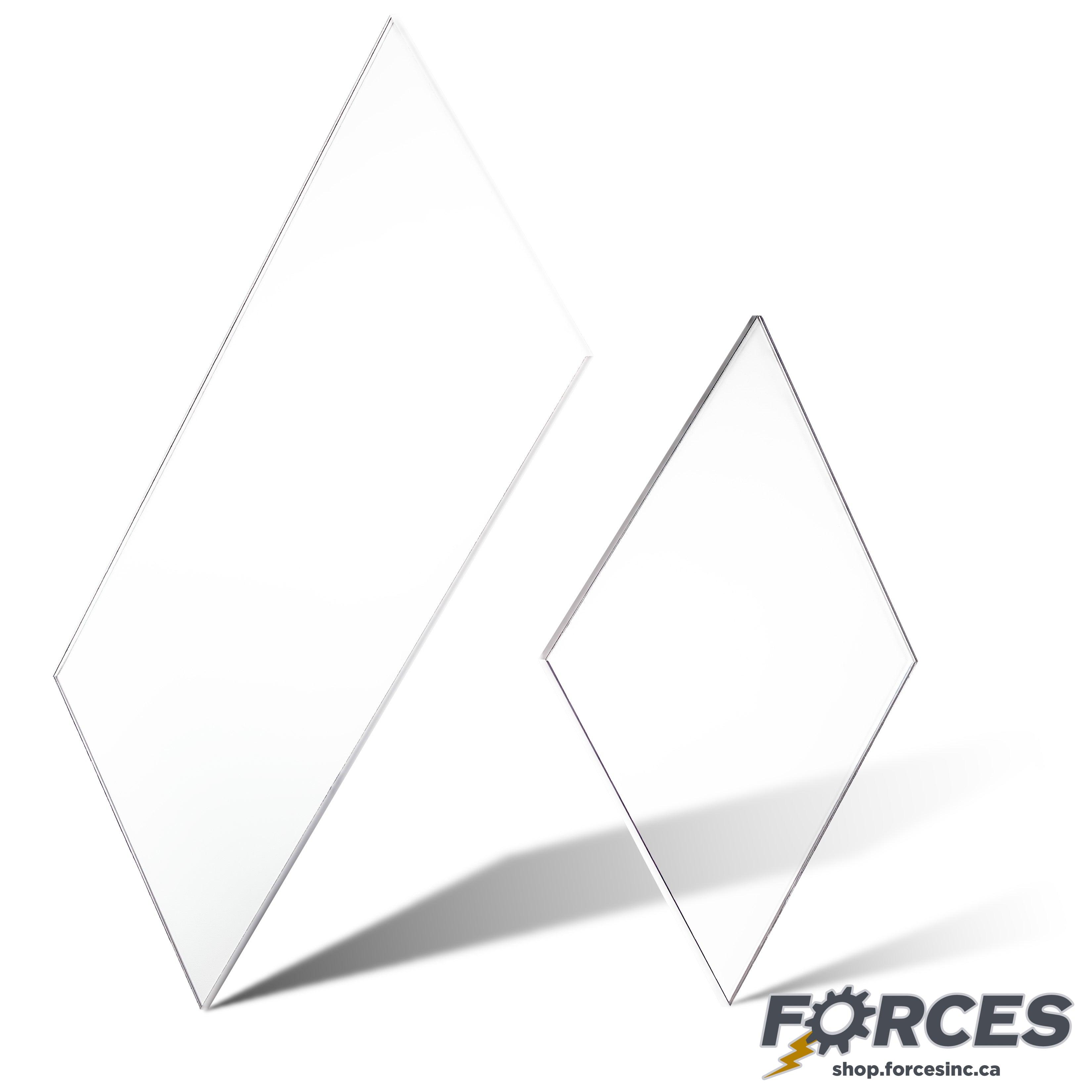 12" x 12" Polycarbonate Plate 1/2" THK - Clear - Forces Inc
