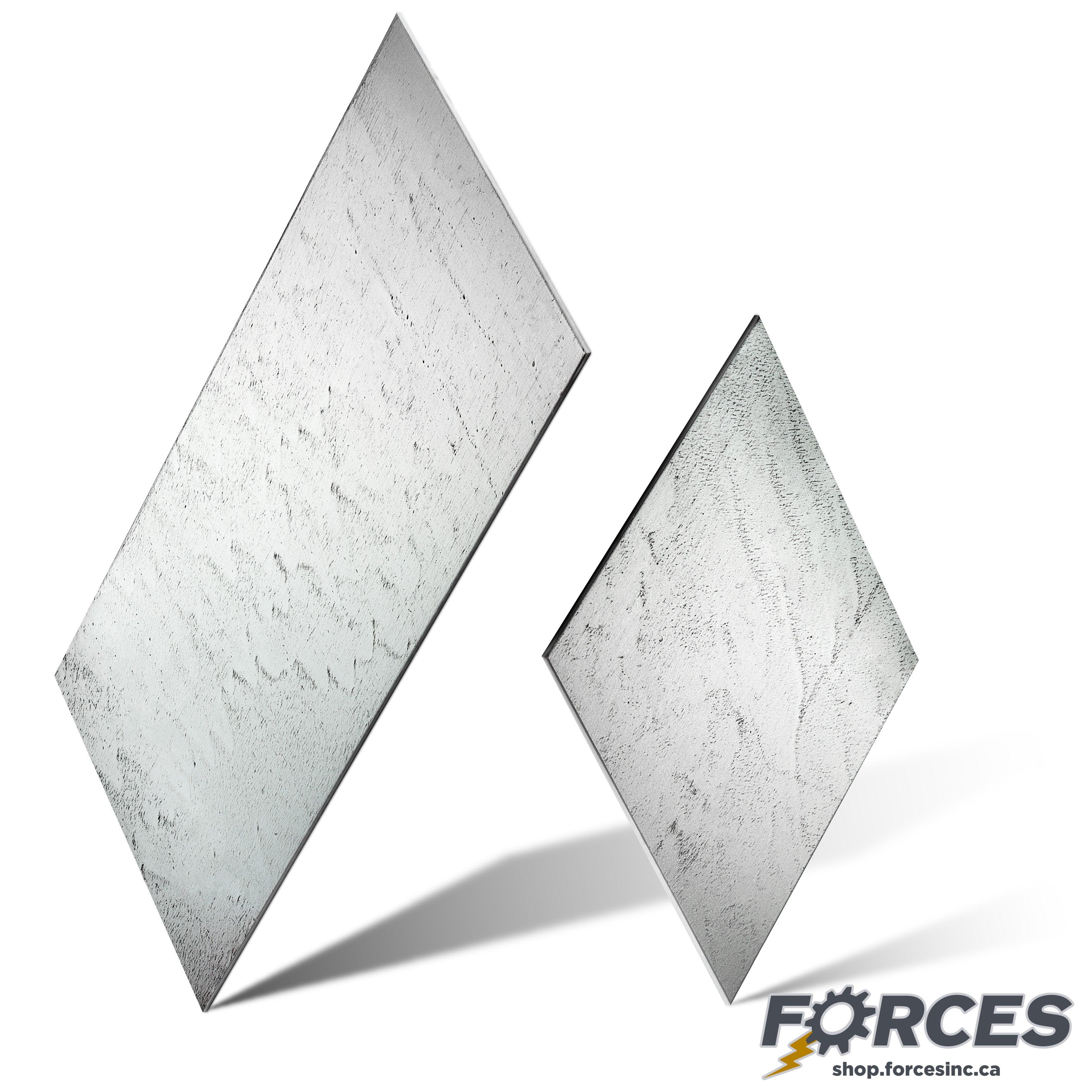 12" x 12" Sheet Plate 12 Gauge - Galvanized Steel - Forces Inc