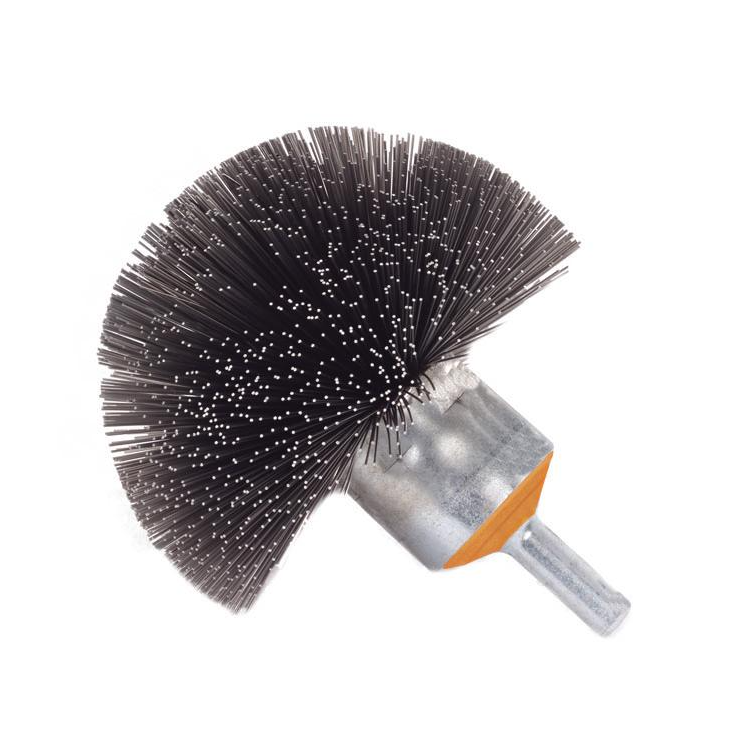 13C225 | Mounted Wire Brush 2", 1/4" Arbor, Crimped Wires Steel Wires