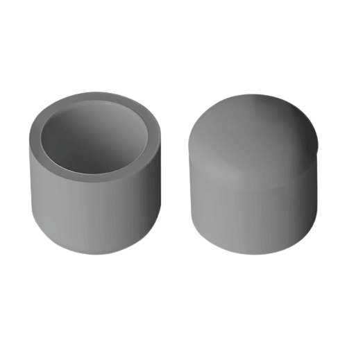 PVC Cap (Socket) Sch 80 - Grey