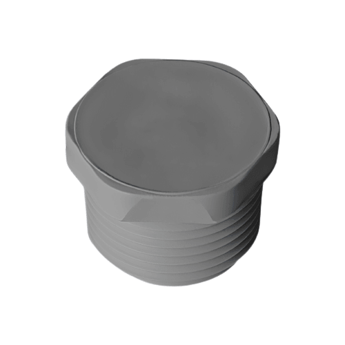 PVC Plug (Threaded) Sch 80 - Grey